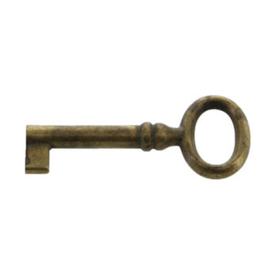 Q.TA' 25 CHIAVE P/MOBILI 33718 24X56 MM OTTONE ANTICATO**