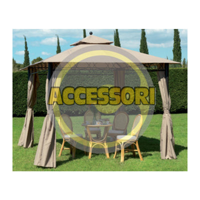 Q.TA' 1 C SET 4 TELI LATERALI P/GAZEBO EDEN/CAIRO BEIGE SC