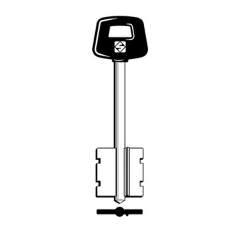 Q.TA' 5 SILCA 5CS10P CHIAVE DOPPIA MAPPA OTTONE