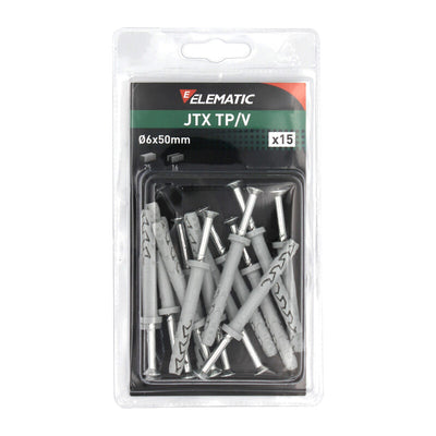 Q.TA' 10 ELEMATIC BLISTER TASSELLO JTX TP/V 6X50 C/VITE 15