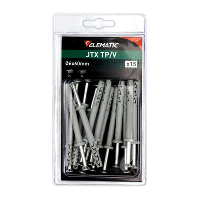 Q.TA' 8 ELEMATIC BLISTER TASSELLO JTX TP/V 6X60 C/VITE 15