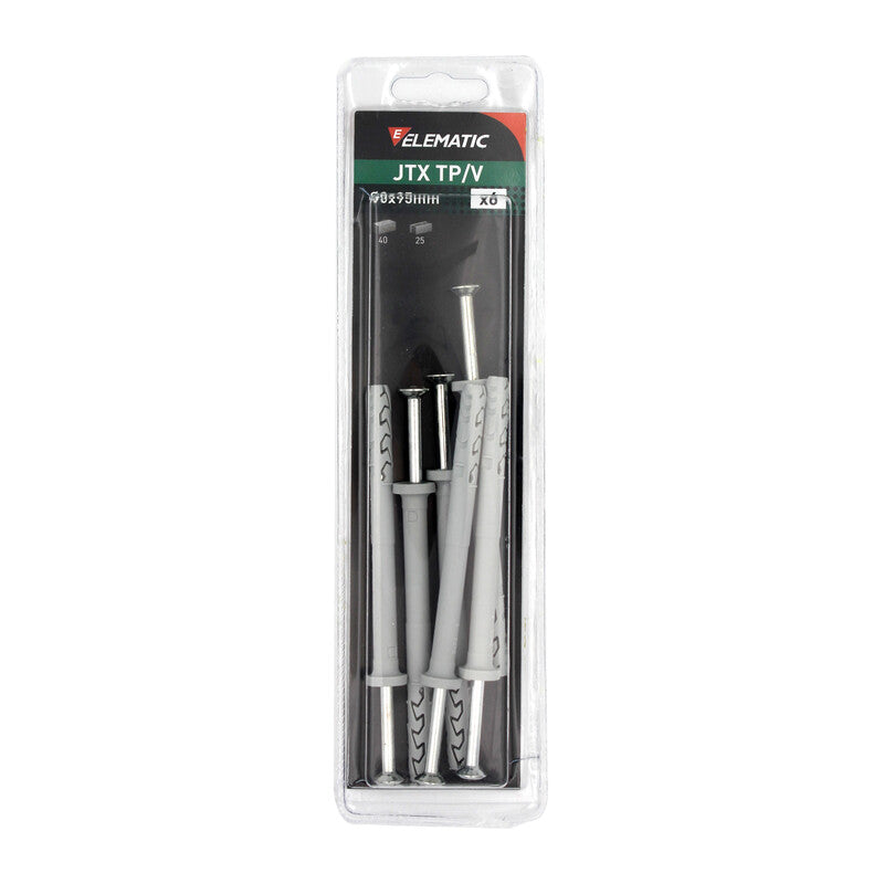 Q.TA' 10 ELEMATIC BLISTER TASSELLO JTX TP/V 8X95 C/VITE 6