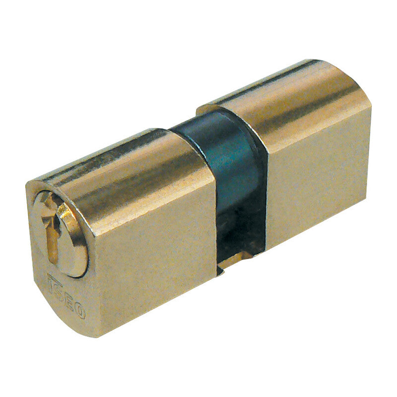 Q.TA' 1 ISEO F5 8420 CILINDRO TONDO 28-28 D26 OTTONATO C/3CH