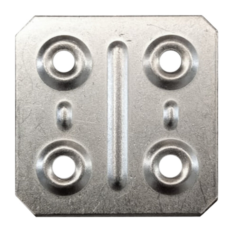 Q.TA' 200 PIASTRINA QUADRA 4 FORI 40X40 MM ZINCATA**