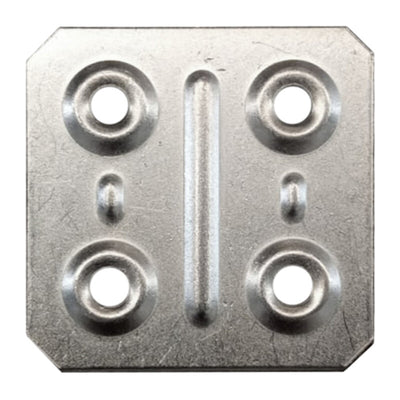 Q.TA' 200 PIASTRINA QUADRA 4 FORI 40X40 MM ZINCATA**