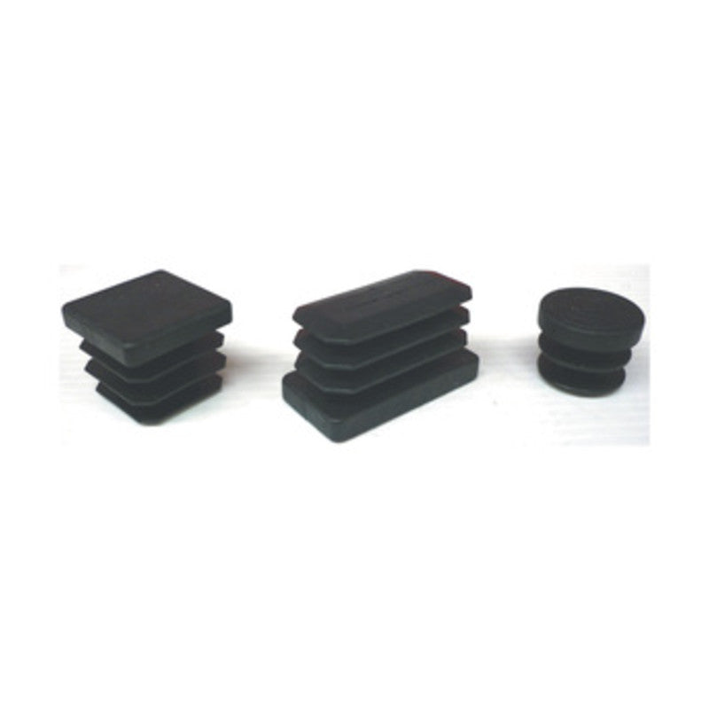 Q.TA' 50 PUNTALE ALETTATO RETTANGOL 40X60 MM PLAST NERO