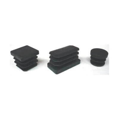 Q.TA' 50 PUNTALE ALETTATO RETTANGOL 40X60 MM PLAST NERO