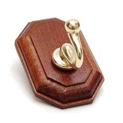 Q.TA' 10 GANCIO ADESIVO HOLZ NOCE ORO 1 POSTO 40X60 MM