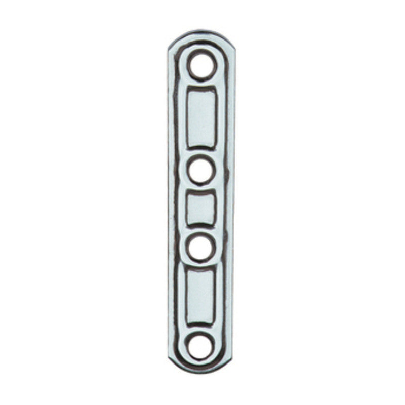 Q.TA' 20 PIASTRA 163IN LASTRINA DIRITTA INOX 4 FORI 15X60MM