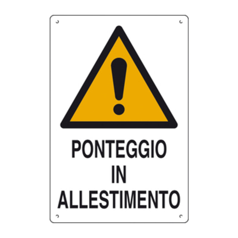 Q.TA' 10 CARTELLO PONTEGGIO IN ALLESTIMENTO 60X40 CM