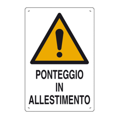 Q.TA' 10 CARTELLO PONTEGGIO IN ALLESTIMENTO 60X40 CM