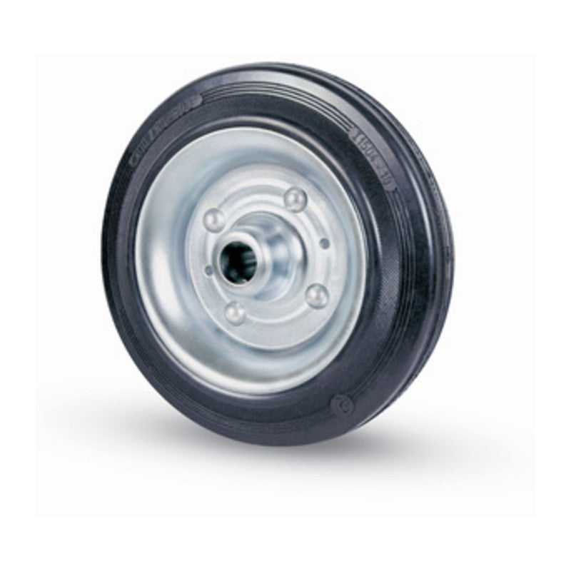 Q.TA' 1 RUOTA INDUSTRIALE D 100 MM GOMMA 112 C/CUSCINET