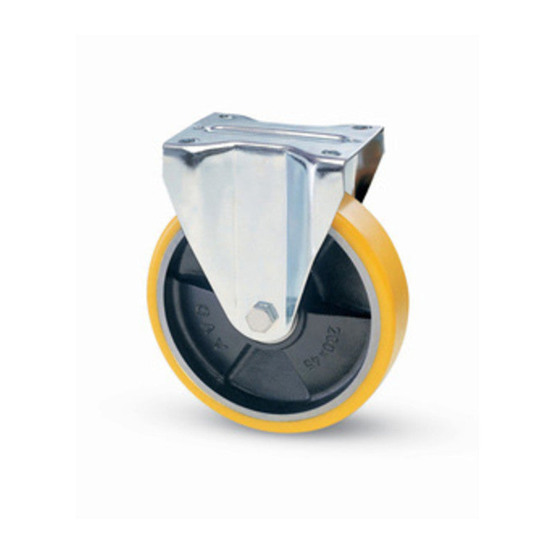 Q.TA' 1 RUOTA POLIURETANO D 80X20 MM 22/A PIASTRA FISSA