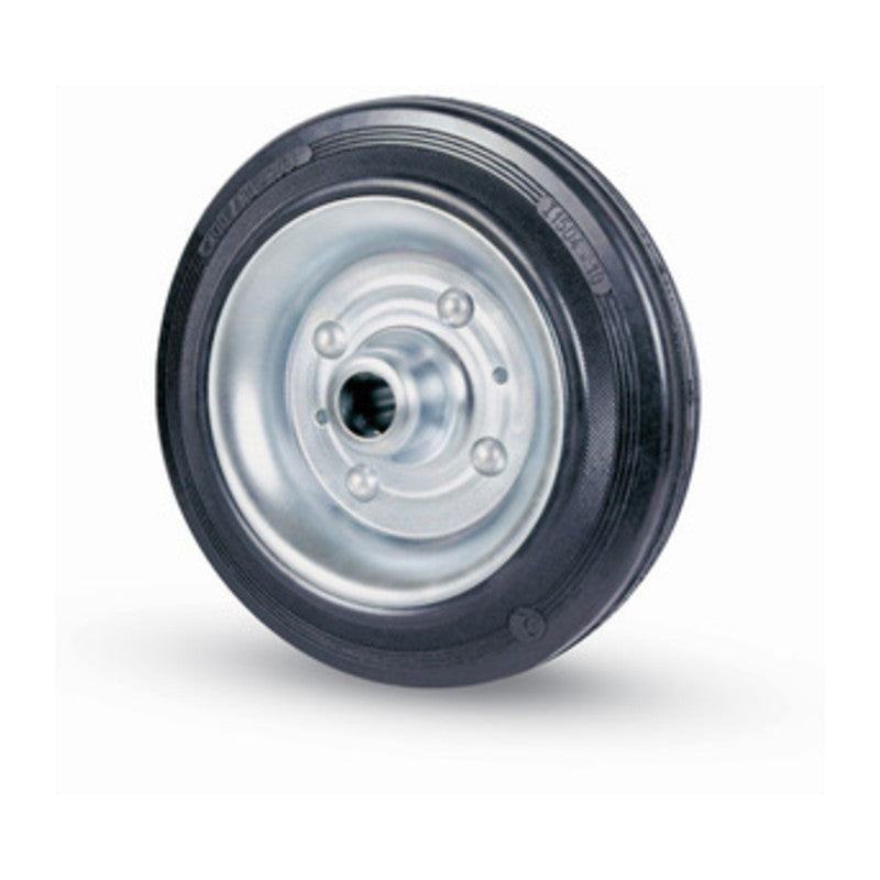 Q.TA' 1 RUOTA INDUSTRIALE D 200 MM GOMMA 112 C/CUSCINET