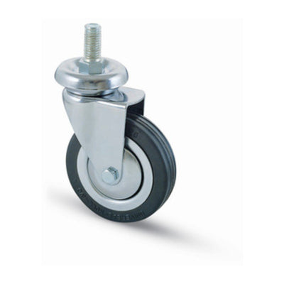 Q.TA' 1 RUOTA CARRELLO D 100 MM GOMMA 155/B PERNO 14MA