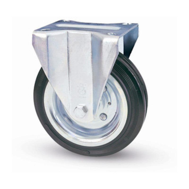Q.TA' 1 RUOTA INDUSTRIALE D 180 MM GOMMA 80/A PIASTRA FIS