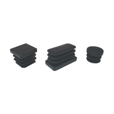 Q.TA' 200 PUNTALE ALETTATO TONDO 24 MM PLASTICA NERO