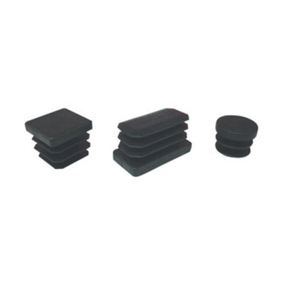 Q.TA' 200 PUNTALE ALETTATO TONDO 25 MM PLASTICA NERO