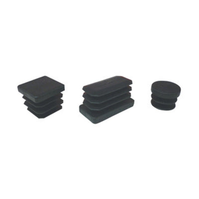 Q.TA' 100 PUNTALE ALETTATO TONDO 32 MM PLASTICA NERO