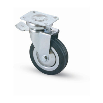 Q.TA' 1 RUOTA CARRELLO D 100 MM GOMMA 155/BIS PIAS C/FR