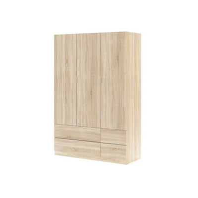 Q.TA' 1 KIT ARMADIO 3 ANTE + 4 CASSETTI 135X52X200H ROVERE