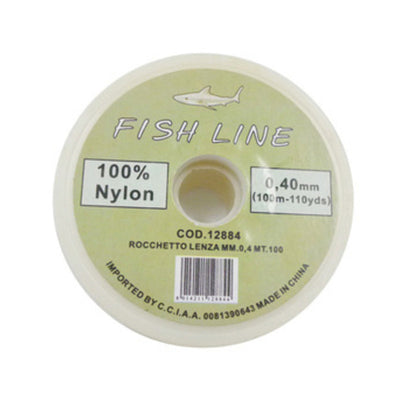 Q.TA' 12 LENZA IN NYLON P/PESCA D 0,4MM ROCCHETTO 100M