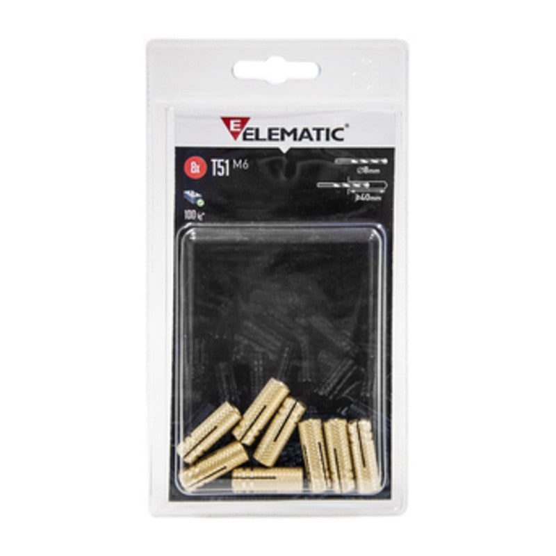 Q.TA' 10 ELEMATIC BLISTER TASSELLO T51 M8 OTTONE 6