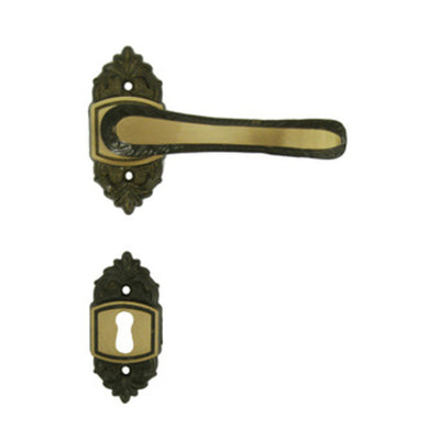 Q.TA' 4 MANIGLIA OTTONE GIGLIO C/BOCCHETTA