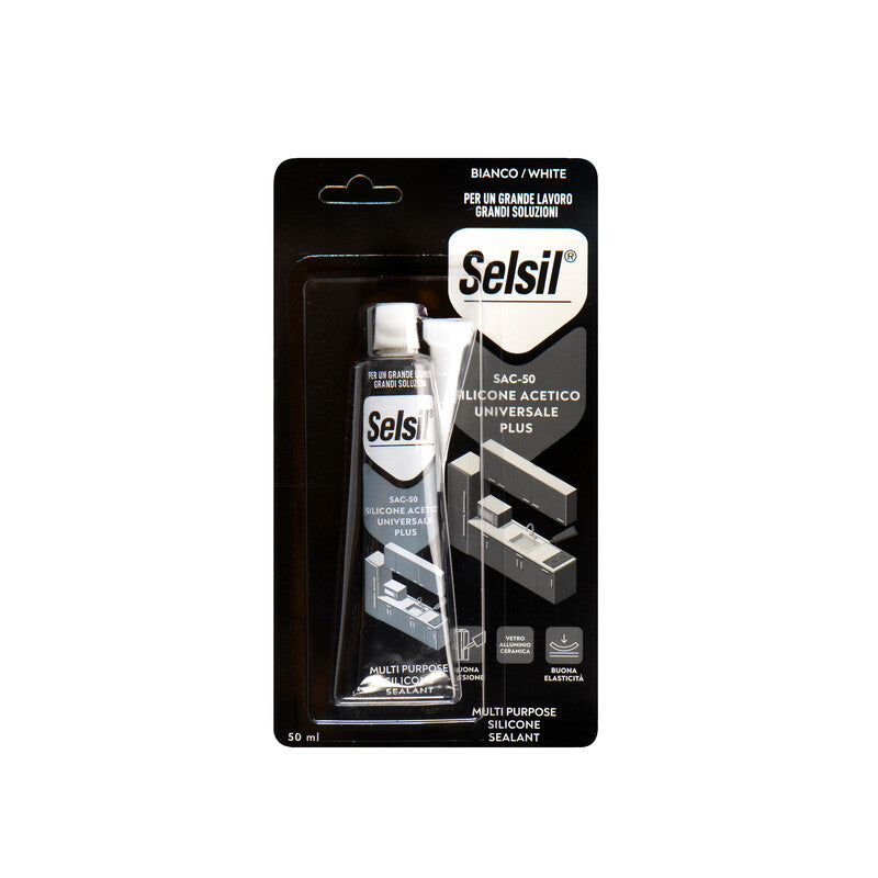 Q.TA' 12 SELSIL SILICONE ACETICO PLUS SAC-50 BIANCO 50 ML