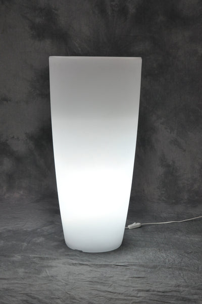 Q.TA' 1 VASO STILO ROUND BRIGHT D 33X70CM LUCE BIANCA