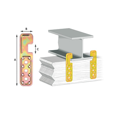 Q.TA' 10 PIASTRA 756 SAGOMATA TRAVI H ACC TROP 50X200/30 MM