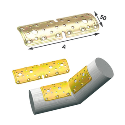 Q.TA' 25 PIASTRA 902 DIRITTA PALO TONDO PIEG ACC TROP 50X160MM