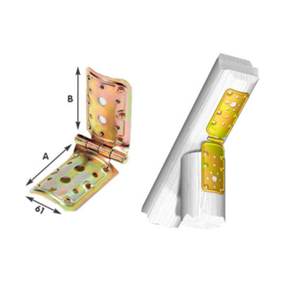 Q.TA' 10 PIASTRA 914 CERNIERA PALI TONDI ACC TROP 148X148 MM