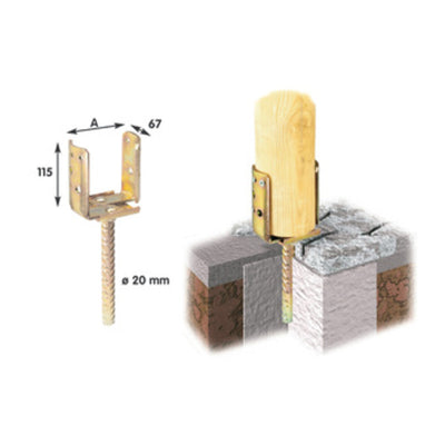 Q.TA' 4 PIASTRA 938 ANCORAGGIO C/ZANCA ACC TROP D 70/150
