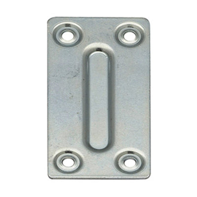 Q.TA' 100 PIASTRINA RETTANGOLARE 4 FORI ZINCATA 70X1X35 MM