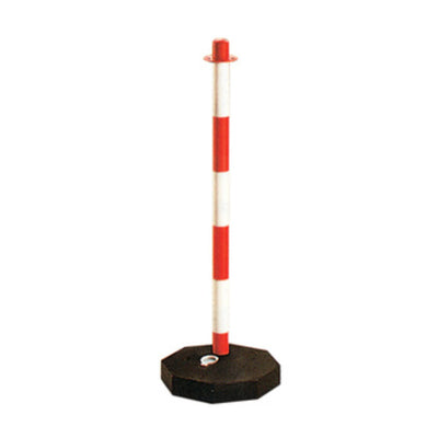 Q.TA' 10 COLONNA SEGNALETICA BIANCO ROSSA H 90 CM