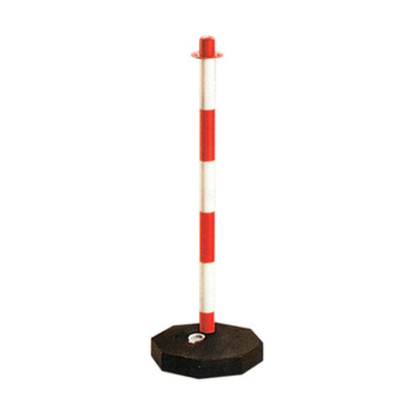 Q.TA' 10 COLONNA SEGNALETICA BIANCO ROSSA H 90 CM