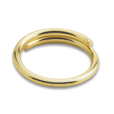 Q.TA' 2 ANELLO P/CATENA A PERLINE OTTONE LUCIDO D 14 MM