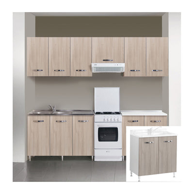 Q.TA' 1 KIT CUCINA BASE 2 ANTE 80X50XH85 CM S/LAVELLO OLMO