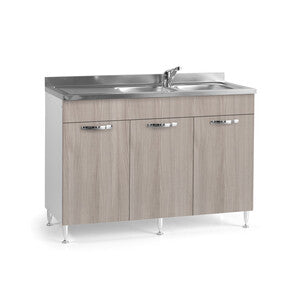Q.TA' 1 KIT CUCINA BASE 3 ANTE 120X50XH85 CM S/LAVELLO OLMO
