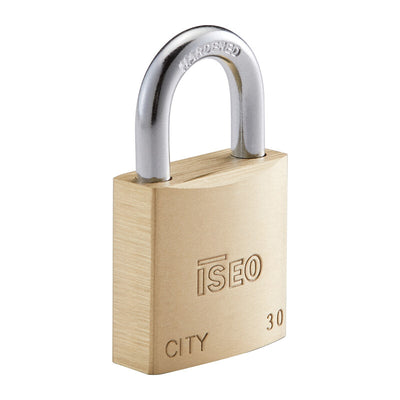 Q.TA' 10 ISEO P700 LUCCHETTO CITY ARCO 30MM OTTONE