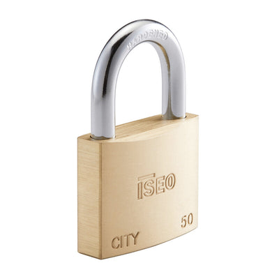 Q.TA' 10 ISEO P700 LUCCHETTO CITY ARCO 50MM OTTONE