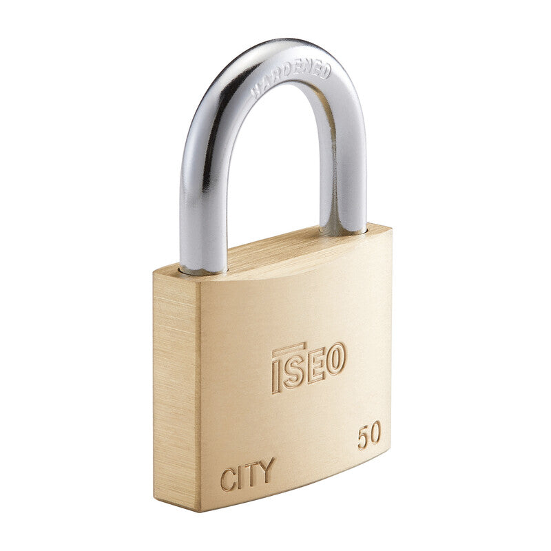 Q.TA' 10 ISEO P700 LUCCHETTO CITY ARCO 50MM OTTONE