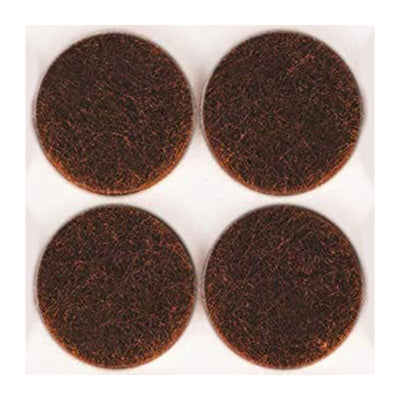 Q.TA' 50 FELTRINO ADESIVO SEDIA MARRONE D 18 MM CF 12 *