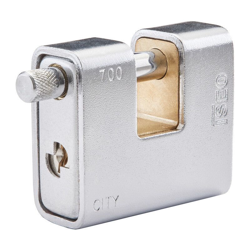 Q.TA' 1 ISEO P749 LUCCHETTO CITY P/SERRANDA CORAZ 70MM OTTONE