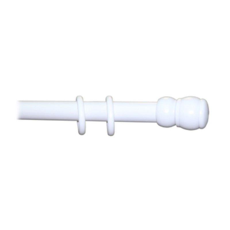 Q.TA' 1 BASTONE LEGNO A TIRO D 35 BIANCO 300CM S/SUPP.