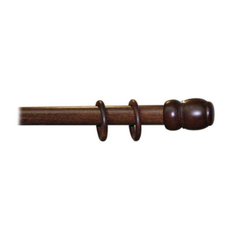 Q.TA' 1 BASTONE LEGNO A STRAPPO D 35 NOCE SC 300CM S/SUPP.