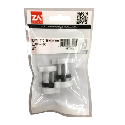 Q.TA' 1 MORSETTO NYLON REGOLABILE P/FILO 0/6 MM 2