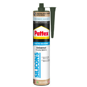 Q.TA' 25 PATTEX SILICON 5 UNIVERSALE TRASPAR 280 ML CARTUC