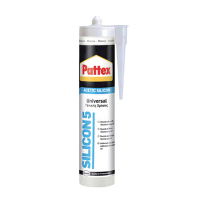 Q.TA' 25 PATTEX SILICON 5 UNIVERSALE TRASPAR 280 ML CARTUC